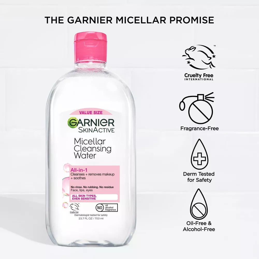 Garnier SkinActive Micellar Cleansing Water - All-In-1, 23.7 oz-603084548590-LR-330630-4-LR eShop