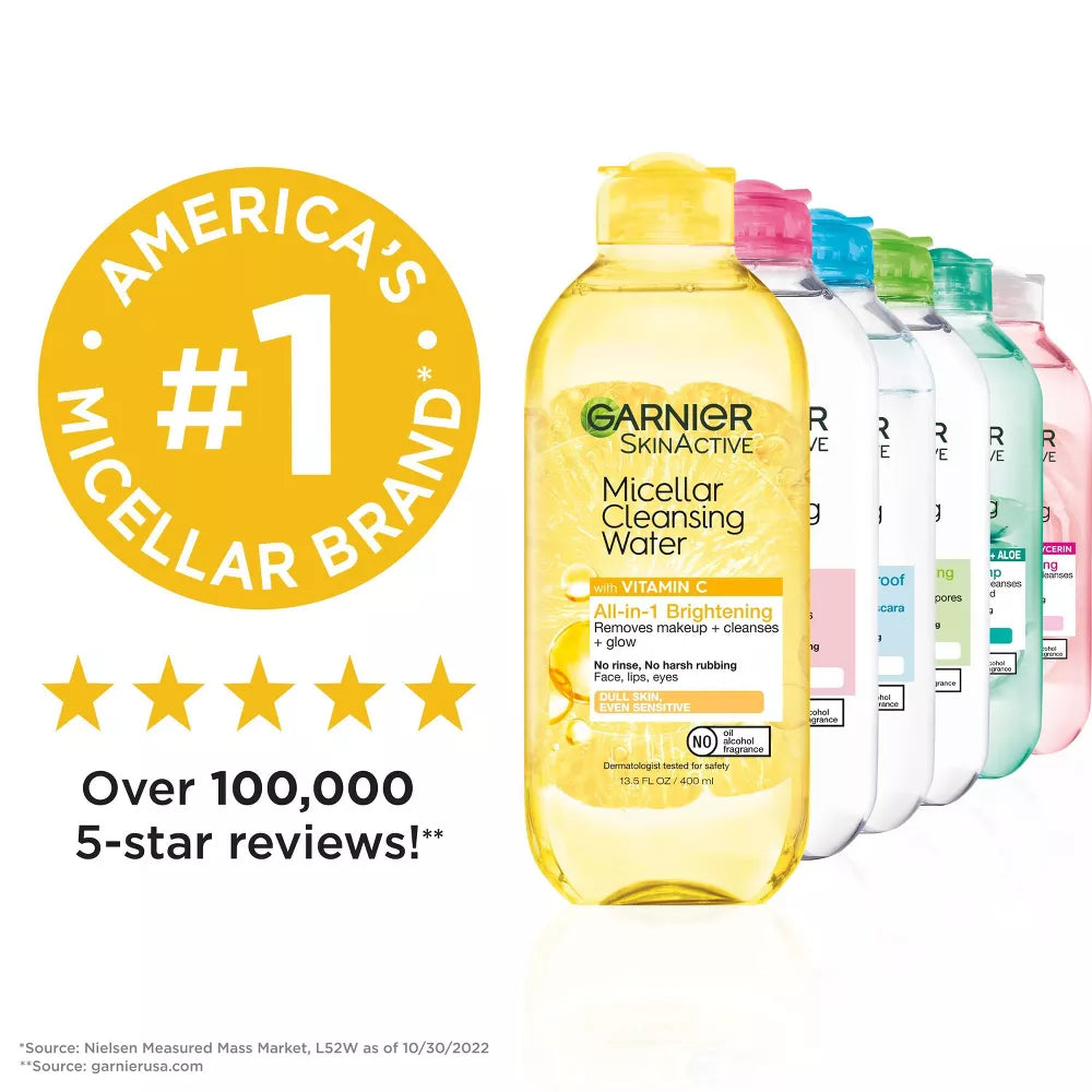 Garnier SkinActive Micellar Cleansing Water - All-In-1 Brightening, 13.5 oz-603084578603-LR-338888-6-LR eShop