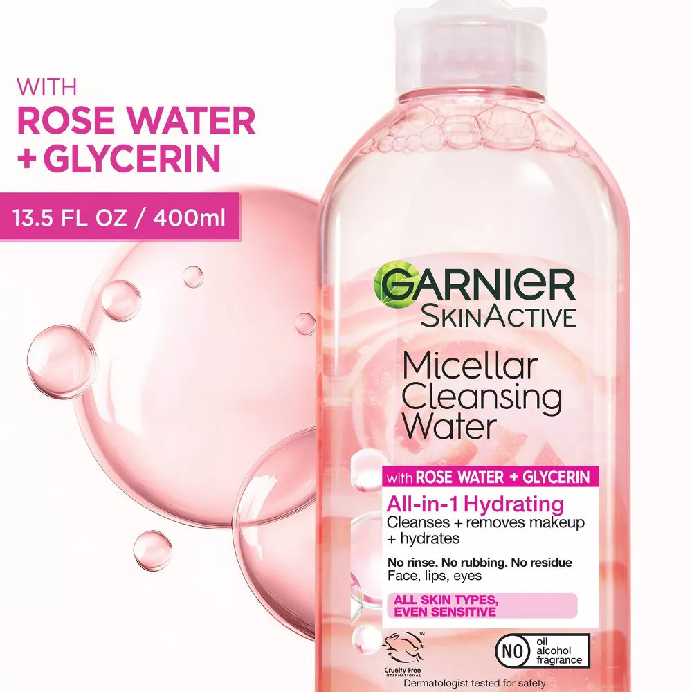 Garnier SkinActive Micellar Cleansing Water - All-In-1 Hydrating, 13.5 oz-603084569076-LR-334739-3-LR eShop