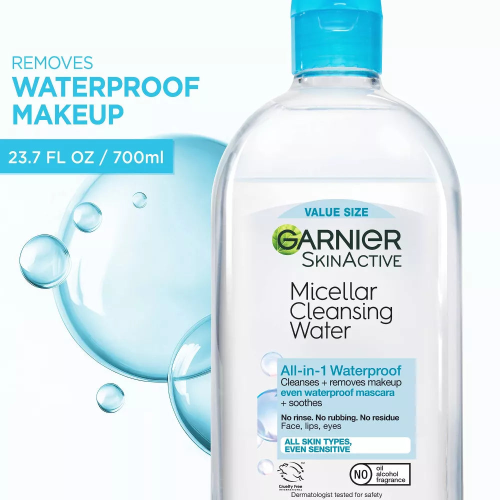 Garnier SkinActive Micellar Cleansing Water - All-In-1 Waterproof, 12.7 oz-603084548606-LR-342441-2-LR eShop
