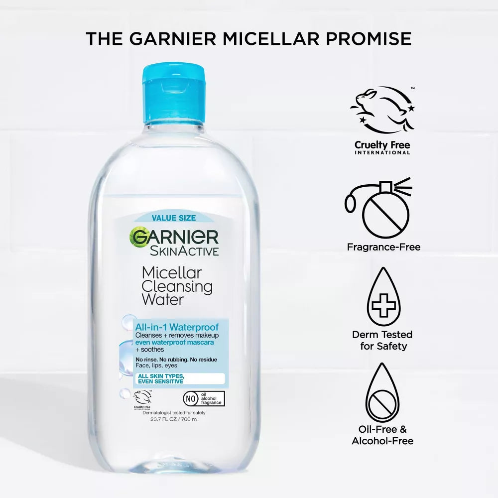 Garnier SkinActive Micellar Cleansing Water - All-In-1 Waterproof, 12.7 oz-603084548606-LR-342441-5-LR eShop