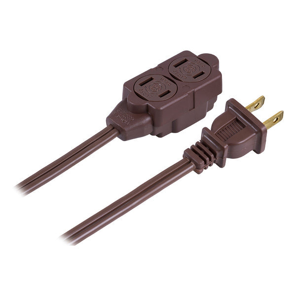 GE Extension Cord with Twist-to-Close Outlets - Brown, 6 feet-043180002198-LR-227145-6-LR eShop