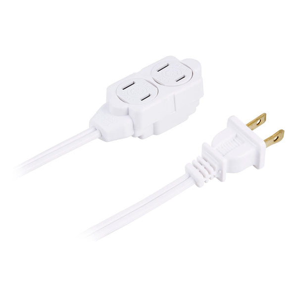 GE Extension Cord with Twist-to-Close Safety Outlets - White, 6 feet-043180002211-LR-226959-5-LR eShop