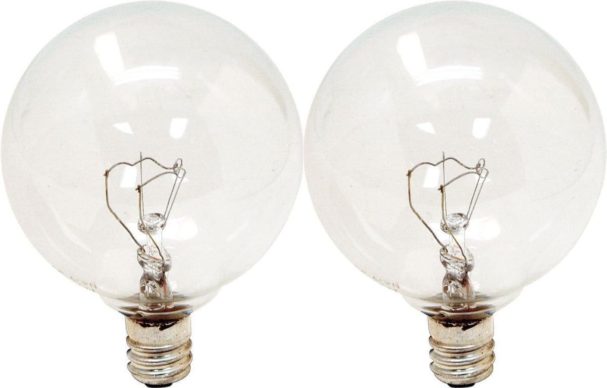 GE Lighting 25 Watt Crystal Clear Vanity Globe Light Bulbs, 2 count-043168918381-LR-144801-2-LR eShop