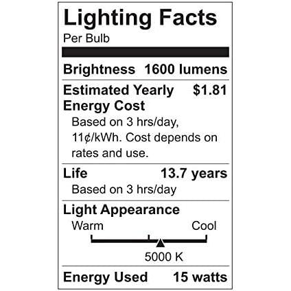 GE Lighting LED A19 Light Bulb with Medium Base, 17-Watt, Daylight, 2-Pack, 2 Count-043168661331-LR-348648-6-LR eShop