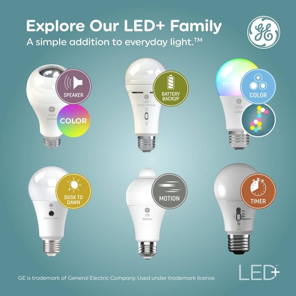 GE Lighting LED+ Dusk to Dawn A19 LED Light Bulb Soft White-043168503495-LR-337038-4-LR eShop
