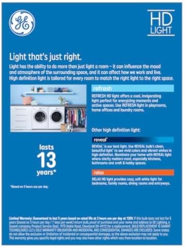 GE Lighting LED Refresh HD Light Bulb, Daylight, A19 Medium Base, 8.5 Watt, 4 pack-043168533782-LR-348640-3-LR eShop