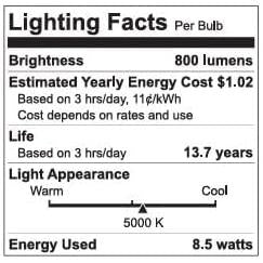 GE Lighting LED Refresh HD Light Bulb, Daylight, A19 Medium Base, 8.5 Watt, 4 pack-043168533782-LR-348640-4-LR eShop