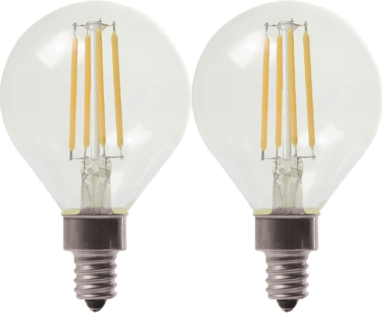 GE Lighting Refresh LED Light Bulbs, 40 Watt, Daylight, G16.5 Globe Bulbs, Small Base, 2 Pack-043168457101-LR-348625-2-LR eShop