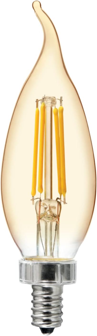 GE Lighting Vintage 60 Watt, Warm candlelight, Medium base (E-26), Dimmable LED Decorative Amber Light Bulb, 2 Pack-043168542357-LR-348630-2-LR eShop