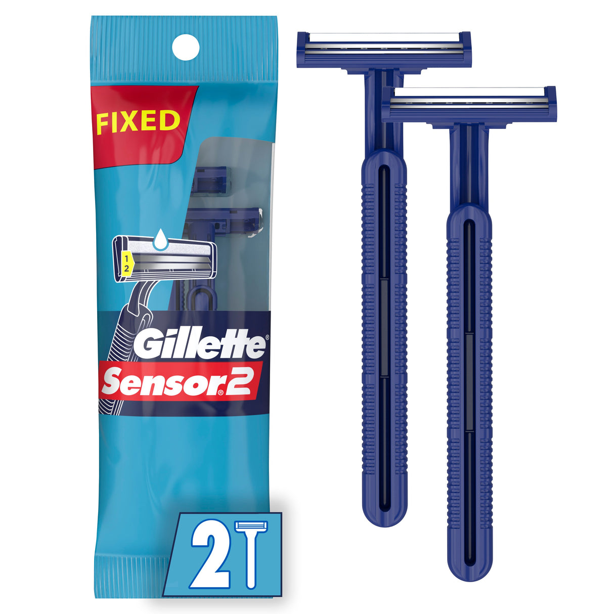 Gillette Sensor2 Men's Disposable Razors, 2 count-047400025318-LR-301697-2-LR eShop