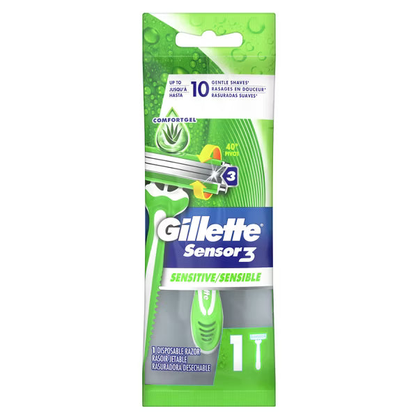 Gillette Sensor3 Sensitive Men's Disposable Razor, 1 count-047400664975-LR-357998-8-LR eShop