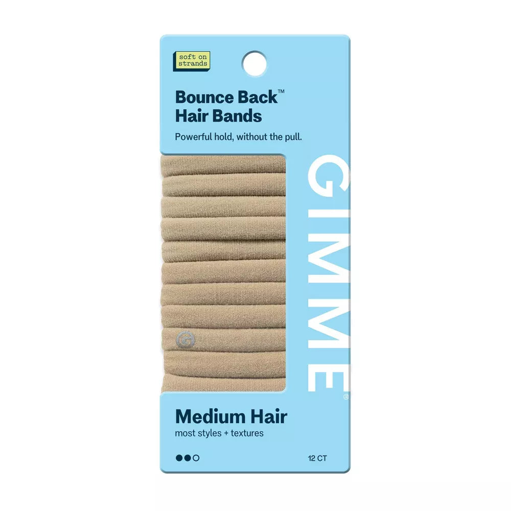 GIMME Bounce Back Hair Bands for Medium Hair - Blonde, 12 count-843370073805-LR-361466-1-LR eShop