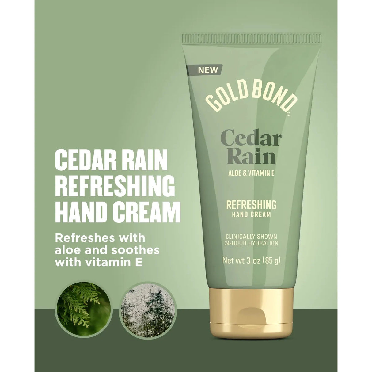Gold Bond Cedar Rain Refreshing Hand Cream, 24-Hour Hydration, 3 oz-041167042168-LR-363876-2-LR eShop