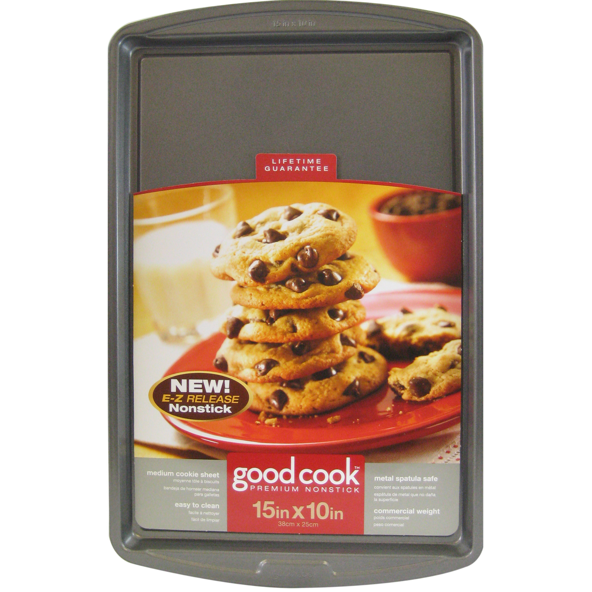 Good Cook Medium Nonstick Cookie Sheet, 15" x 10"-076753040211-LR-232687-1-LR eShop