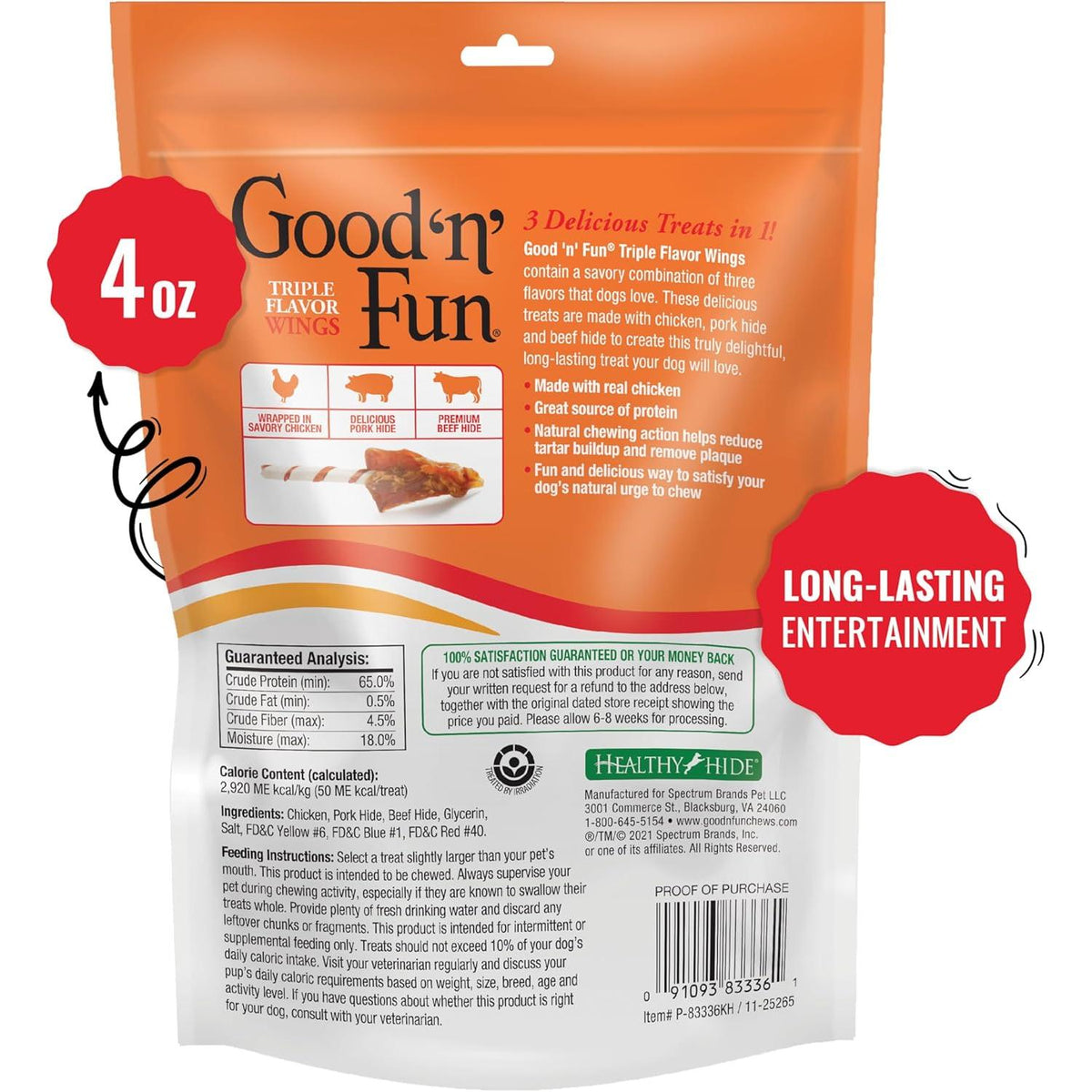 Good 'n' Fun Gourmet Triple Flavor Wings Dog Treats, 4 oz-091093833361-LR-275348-2-LR eShop