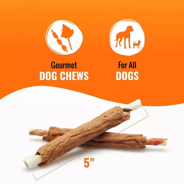 Good 'n' Fun Ribs Rawhide with Beef, Chicken and Pork Flavor Dog Treats, 12 oz-091093941295-LR-330428-12-LR eShop