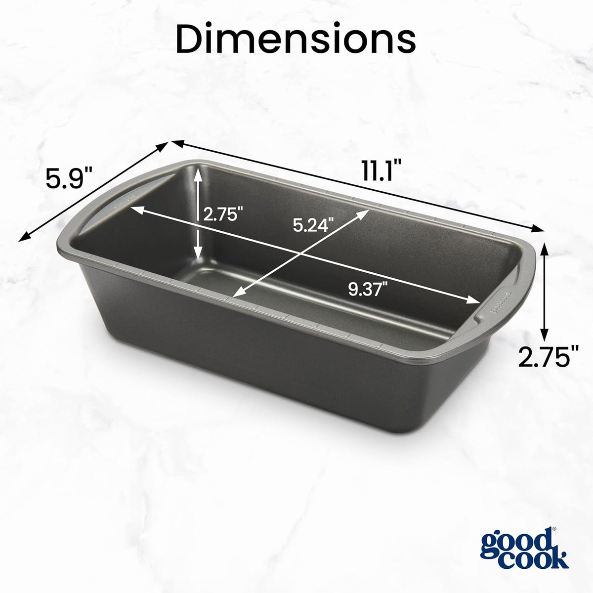 goodcook Nonstick Loaf Pan, 9" X 5"-076753040266-LR-222107-3-LR eShop