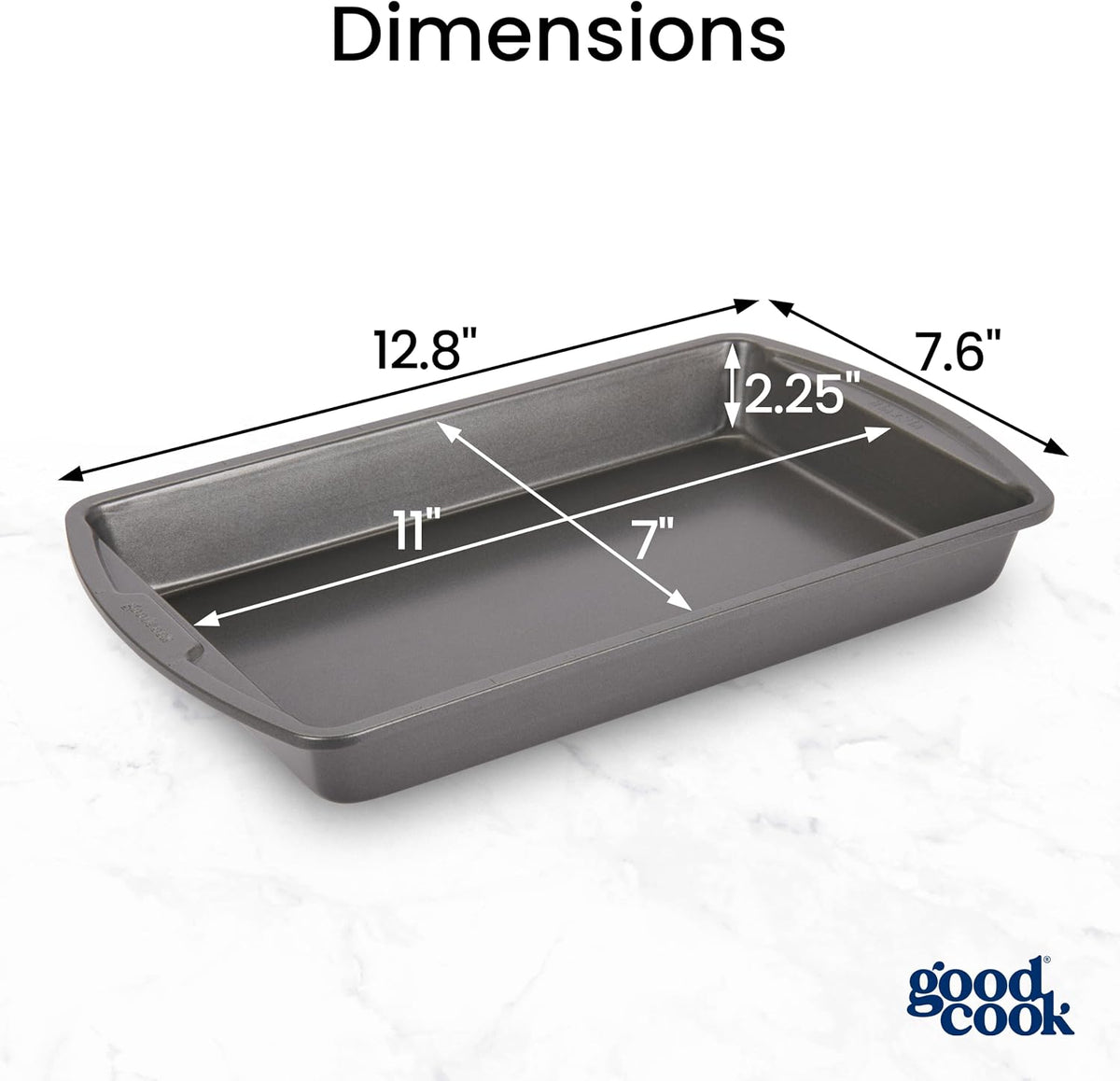 goodcook Premium Bakeware Brownie & Biscuit Pan, 11" X 7"-076753040129-LR-222055-4-LR eShop