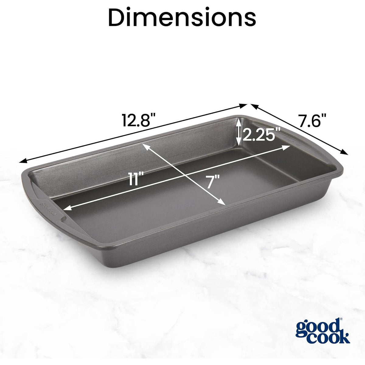 goodcook Premium Bakeware Brownie & Biscuit Pan, 11" X 7"-076753040129-LR-222055-4-LR eShop