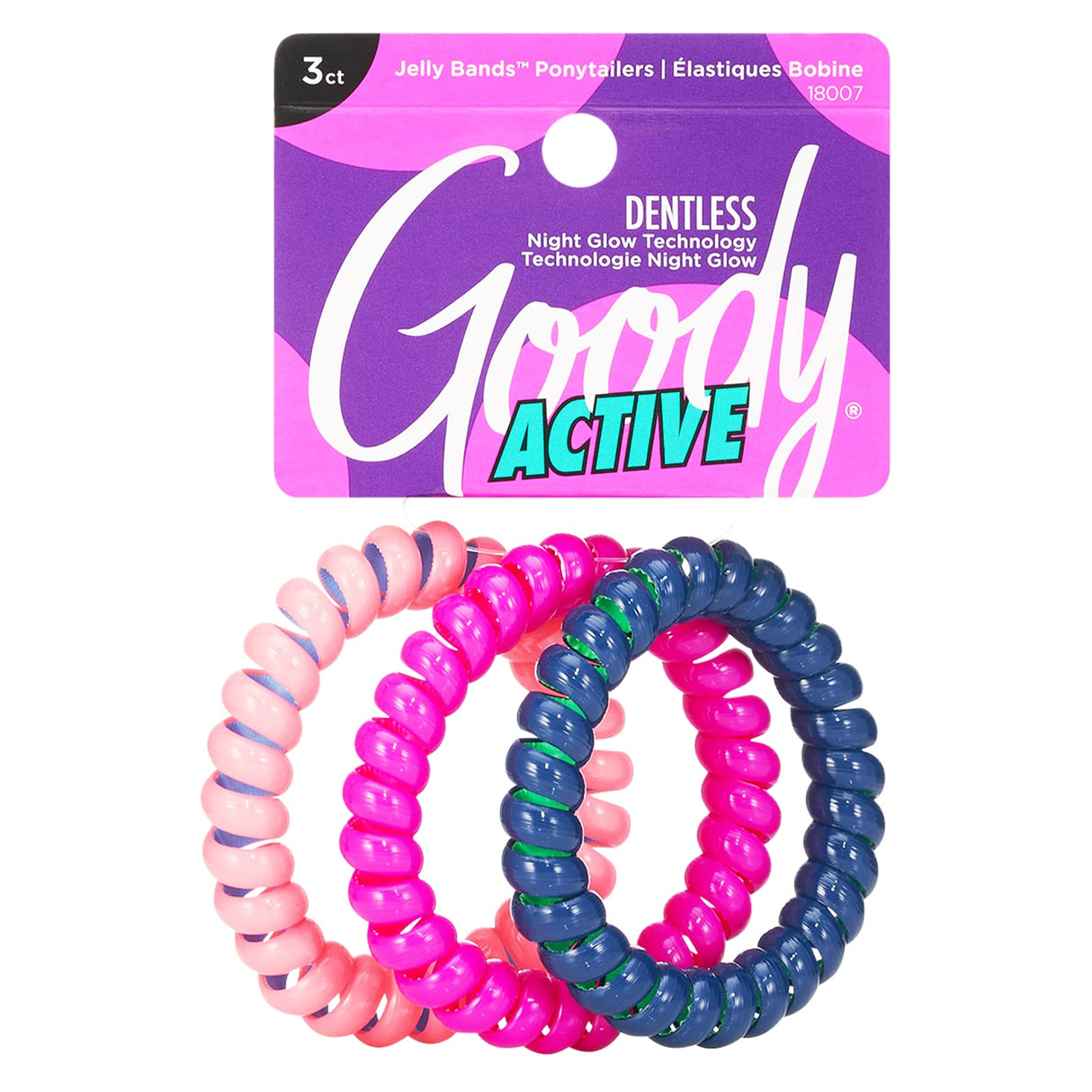 Goody Active Galaxy Jelly Bands Hair Coils - 3 Count, Assorted-041457180075-LR-341031-1-LR eShop