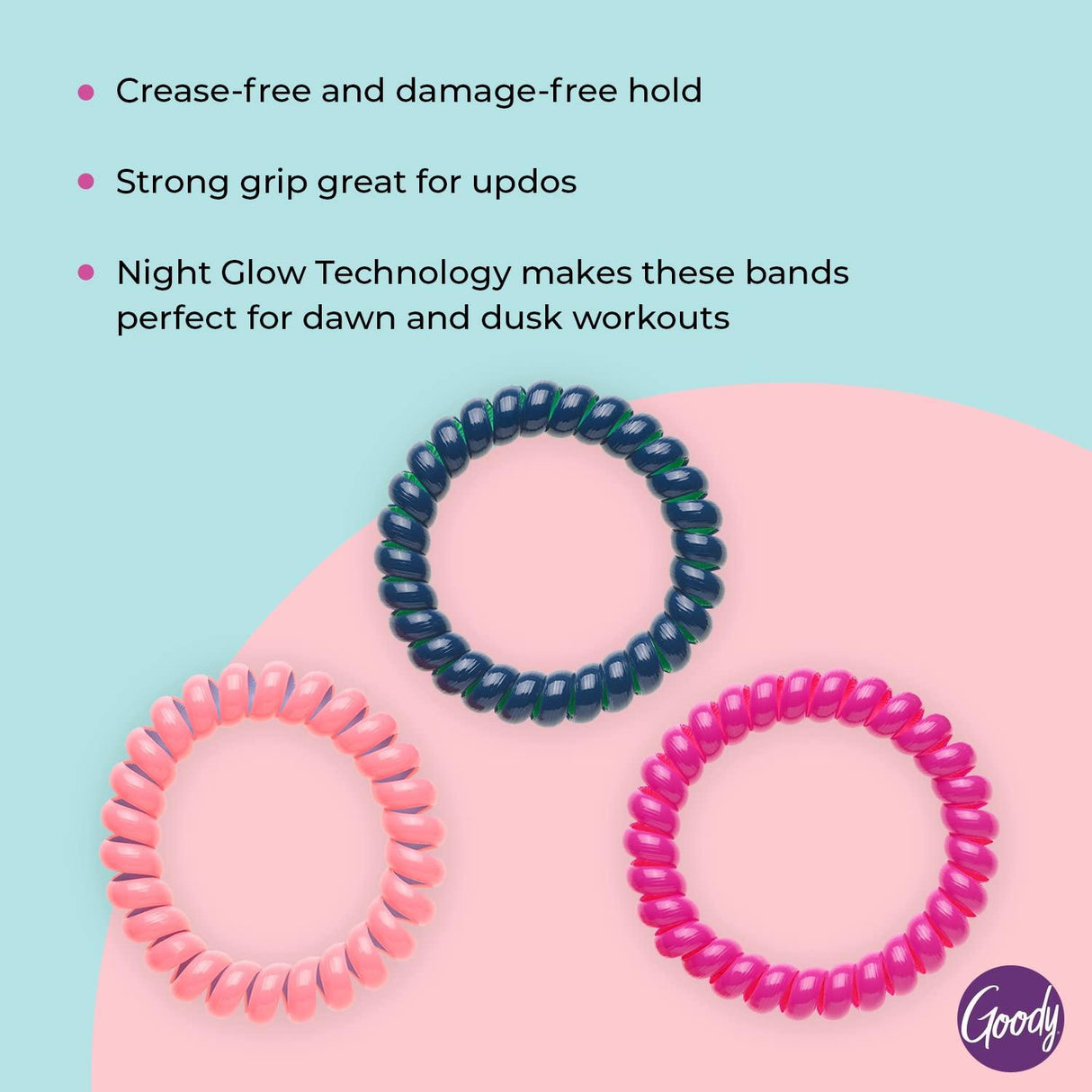 Goody Active Galaxy Jelly Bands Hair Coils - 3 Count, Assorted-041457180075-LR-341031-3-LR eShop