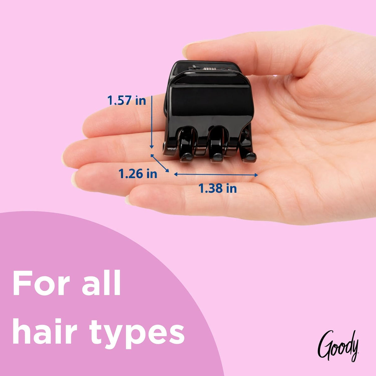 Goody Classic Medium Half-Claw Hair Clips - Assorted Neutrals, 6 count-041457123096-LR-132342-6-LR eShop
