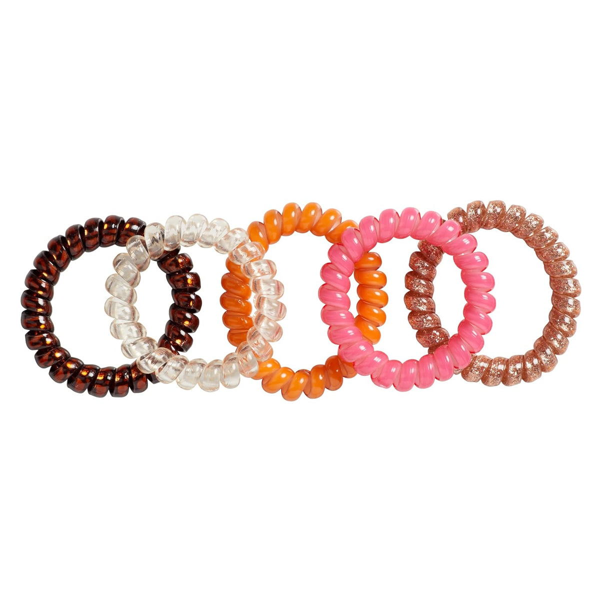 Goody Dentless Spiral Hair Ties - Warm Tones, 5 count-041457175279-LR-335526-3-LR eShop