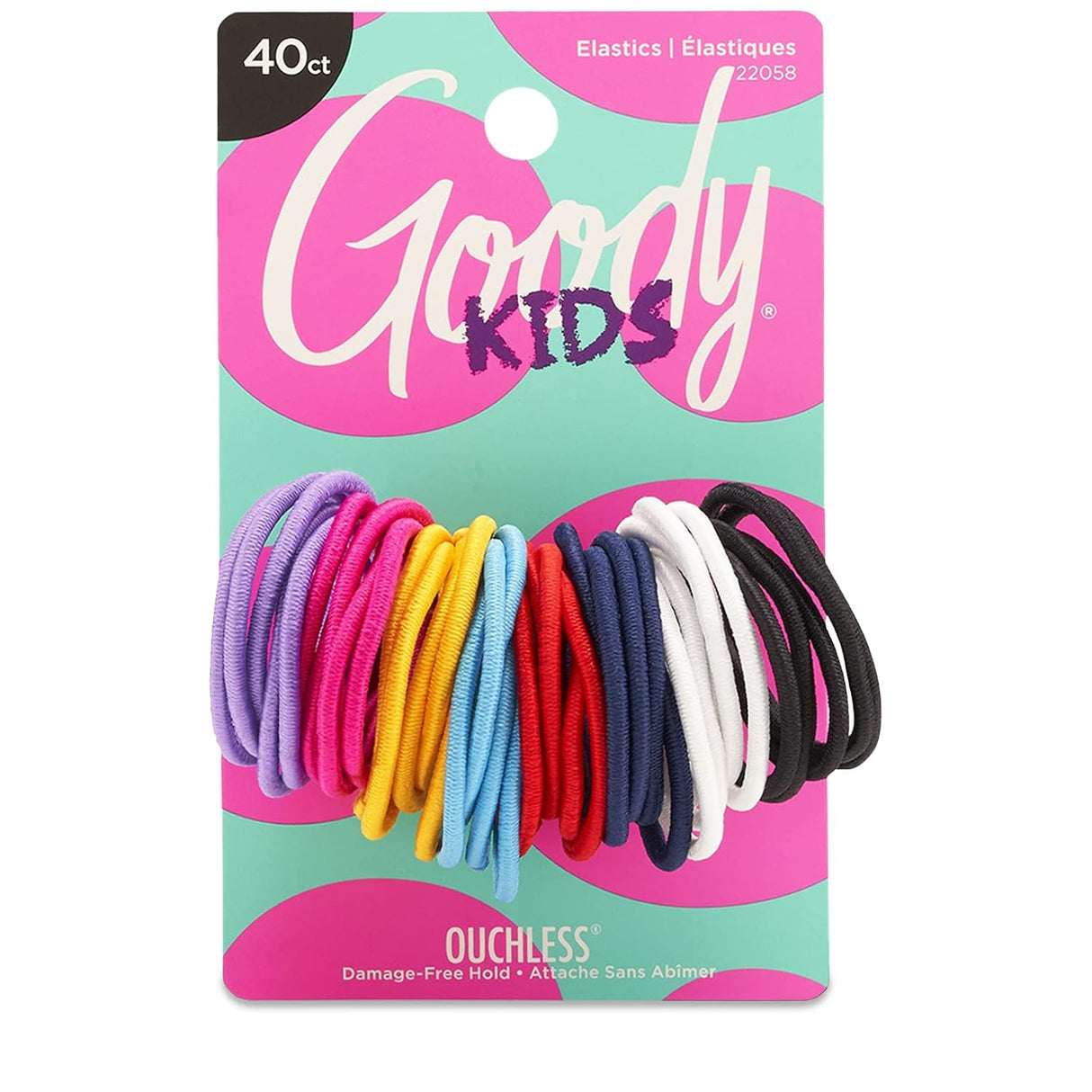 Goody Kids Ouchless Hair Elastics - Assorted Colors, 40 count-041457220580-LR-179773-1-LR eShop