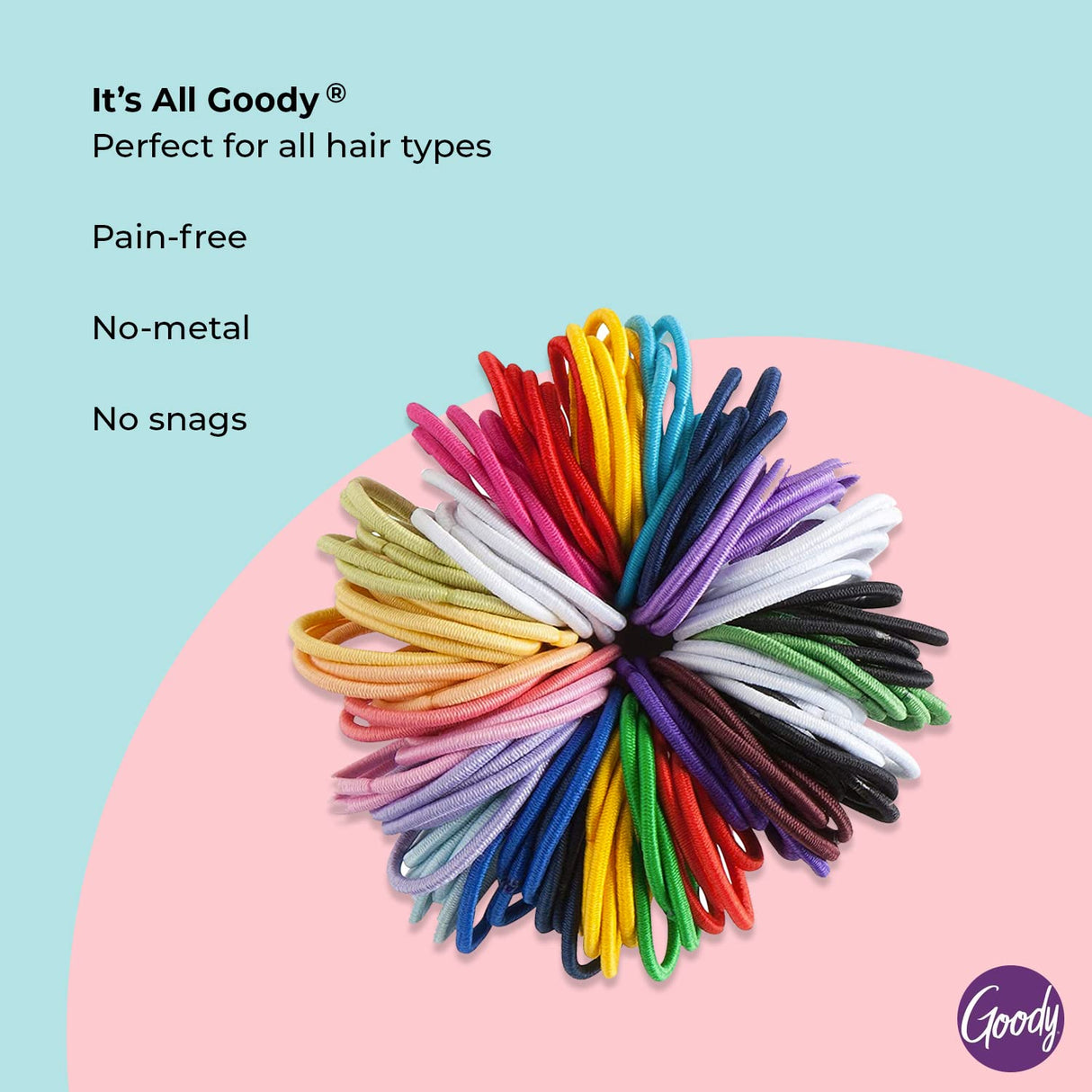 Goody Kids Ouchless Hair Elastics - Assorted Colors, 40 count-041457220580-LR-179773-2-LR eShop