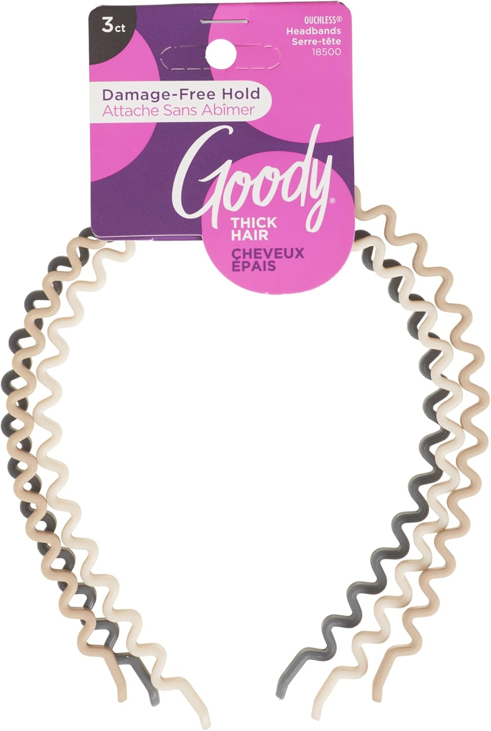 Goody Ouchless Zig-Zag Women's Headbands, 3 count-041457185001-LR-359906-1-LR eShop