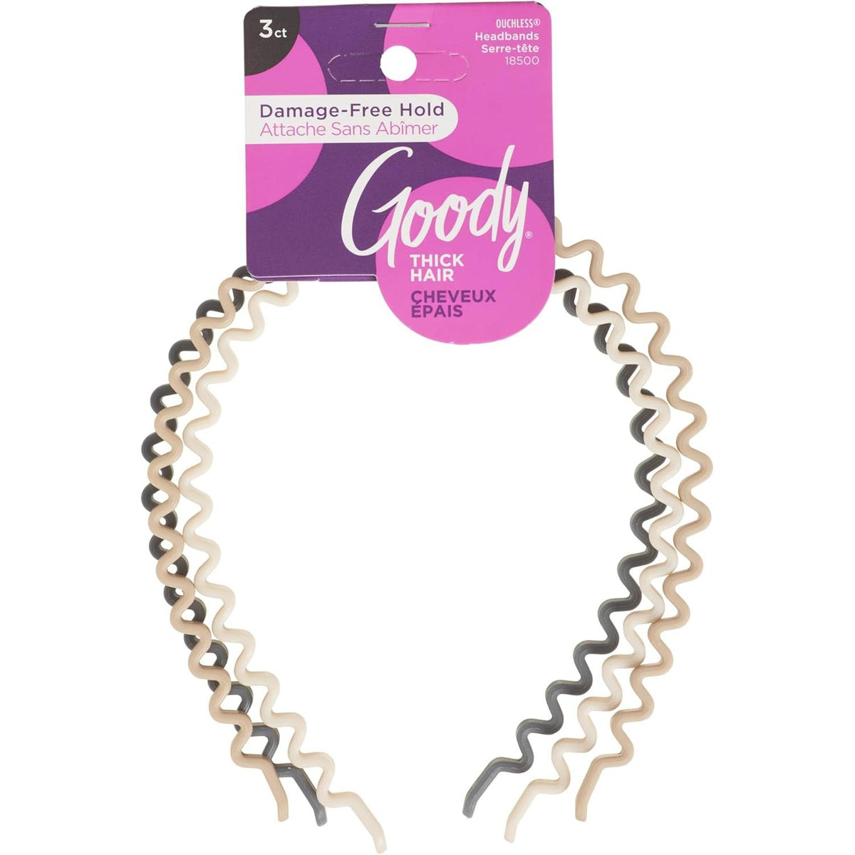 Goody Ouchless Zig-Zag Women's Headbands, 3 count-041457185001-LR-359906-1-LR eShop
