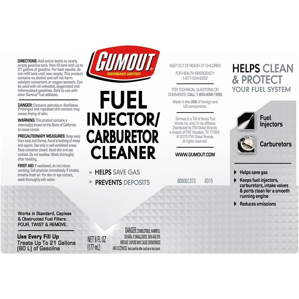 Gumout Fuel Injection Carburetor Cleaner, 6 oz-071948900943-LR-230089-3-LR eShop