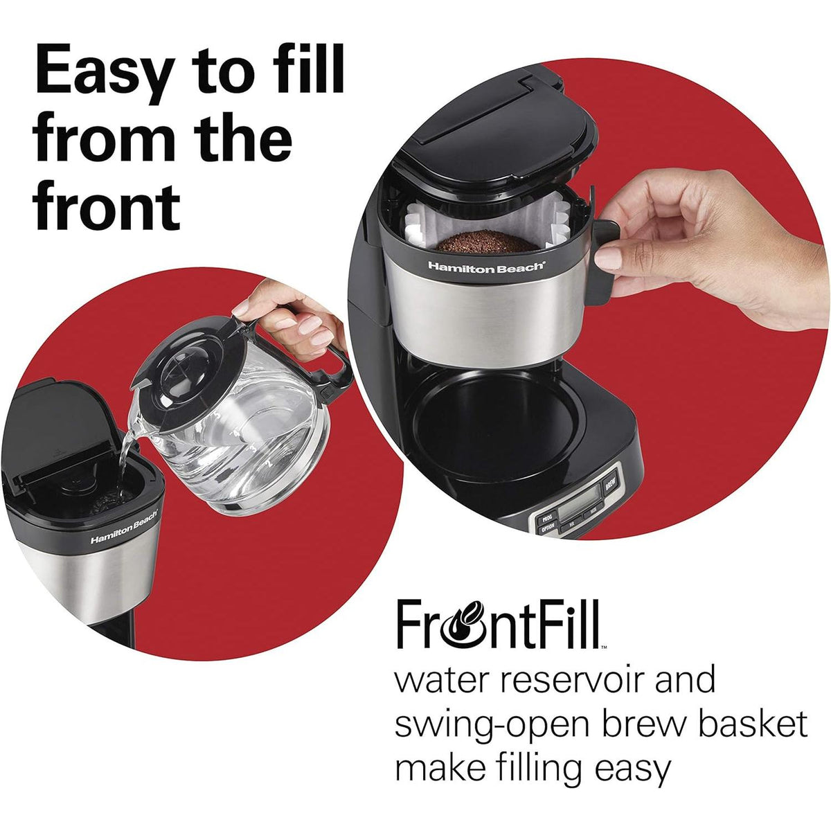 Hamilton Beach Mini Electric Drip Coffee Maker - Black, 5 cups-040094461110-LR-346256-7-LR eShop
