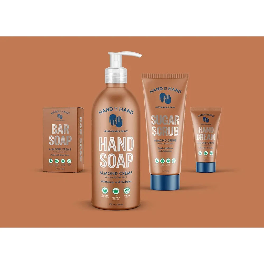 HAND IN HAND Liquid Hand Soap - Almond Creme, 10 oz-810058840608-LR-358244-3-LR eShop