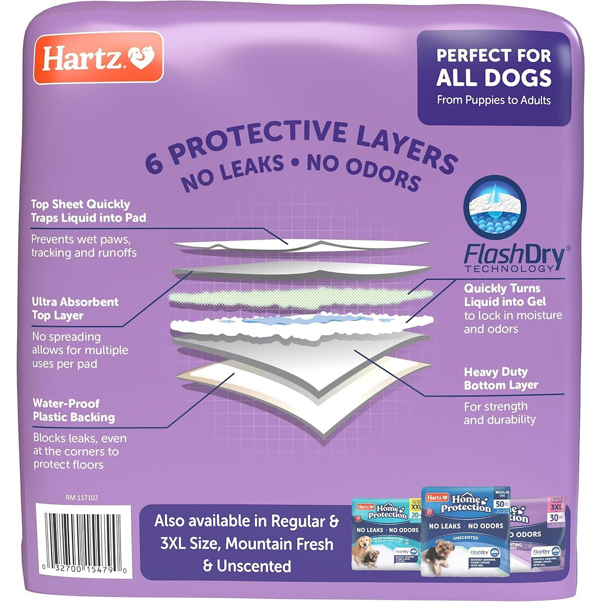 Hartz Home Protection Lavender Scent Odor Eliminating Gel Dog Pads - XXL, 20 Count-032700154790-LR-342268-8-LR eShop
