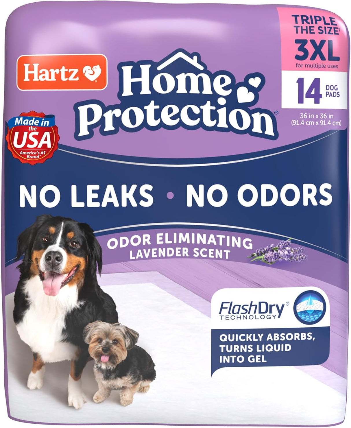 Hartz Home Protection Lavender Scented Dog Pads - 3XL, 14 count-032700158941-LR-342269-1-LR eShop