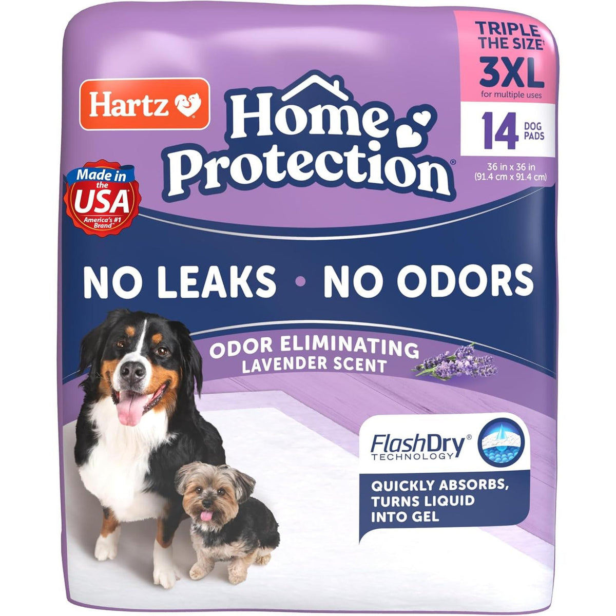 Hartz Home Protection Lavender Scented Dog Pads - 3XL, 14 count-032700158941-LR-342269-1-LR eShop