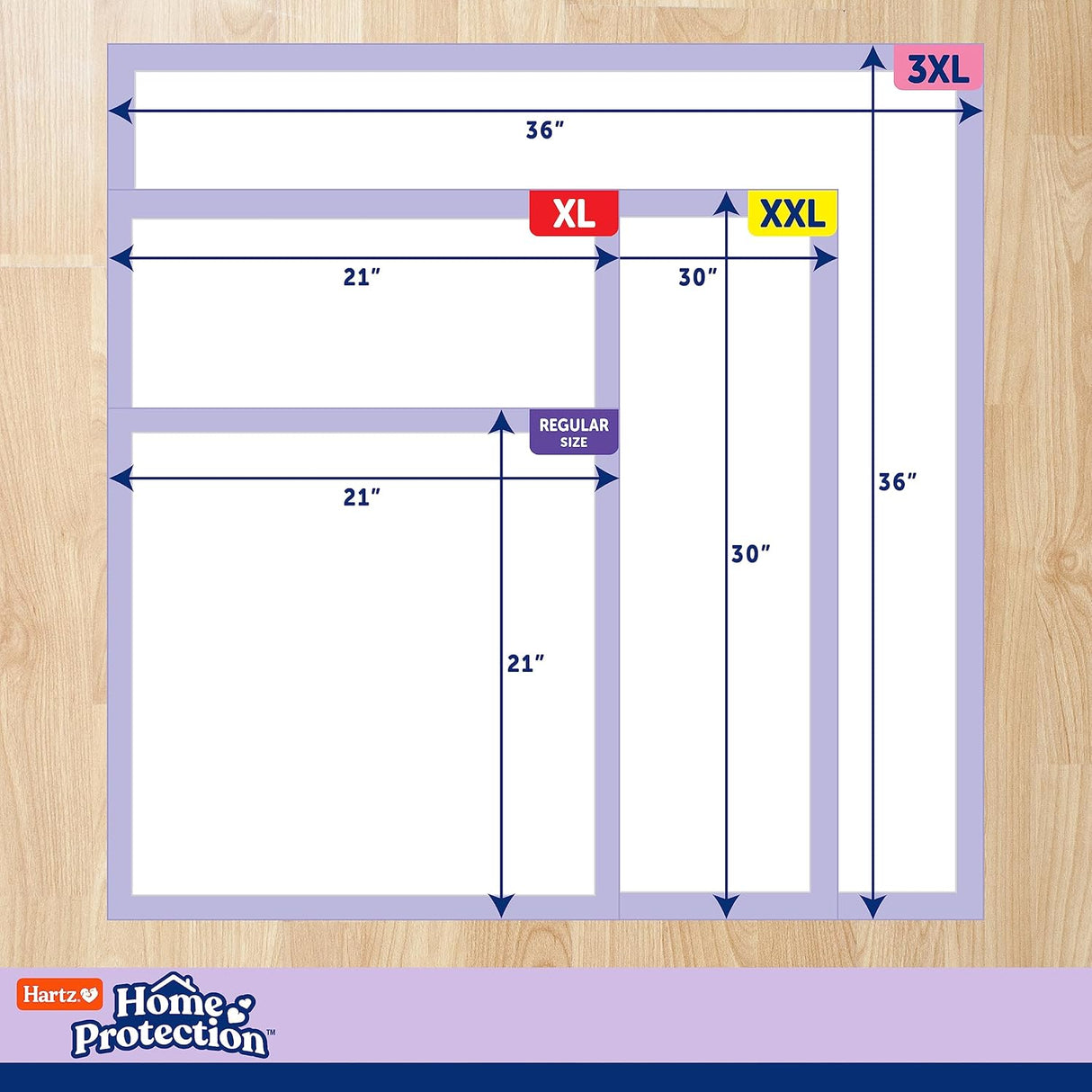 Hartz Home Protection Lavender Scented Dog Pads - 3XL, 14 count-032700158941-LR-342269-7-LR eShop