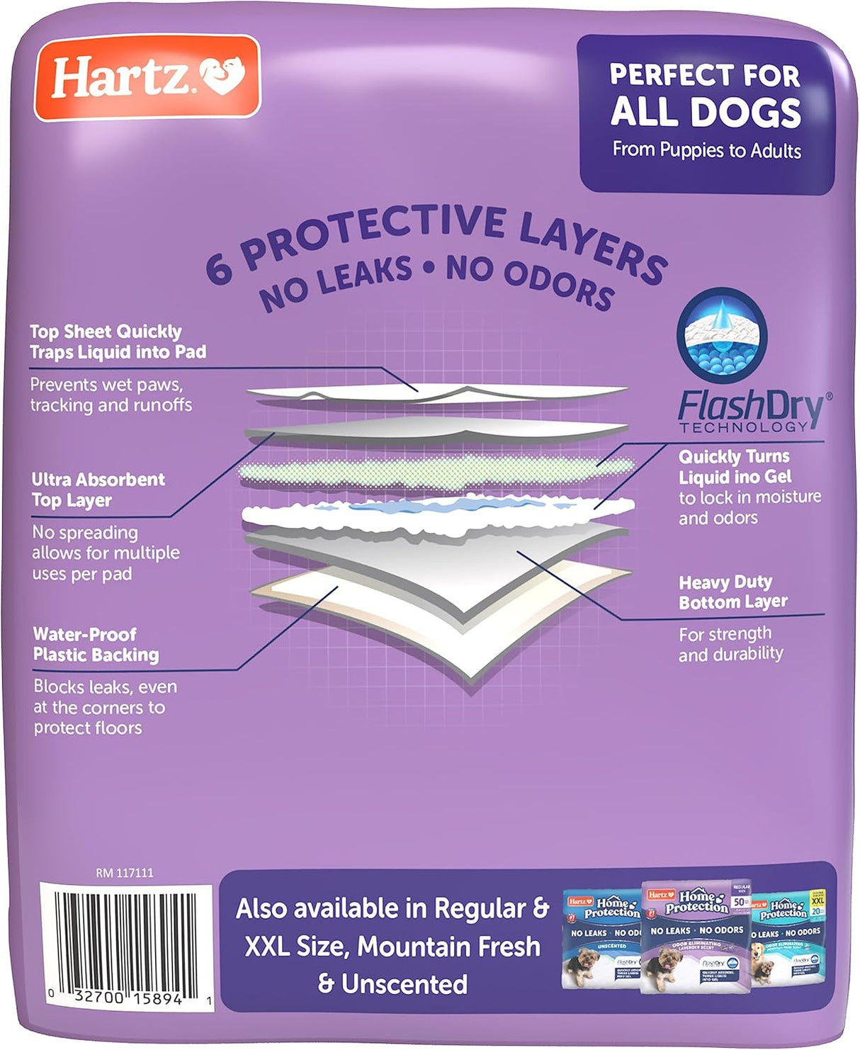 Hartz Home Protection Lavender Scented Dog Pads - 3XL, 14 count-032700158941-LR-342269-8-LR eShop