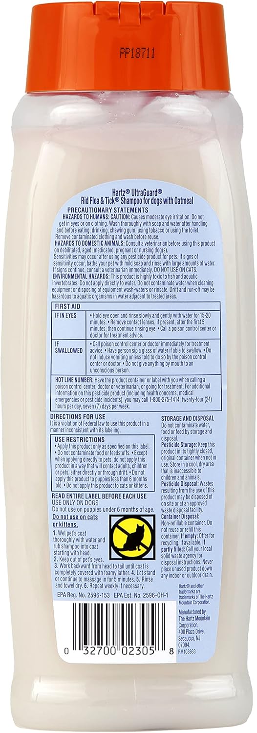 Hartz UltraGuard Rid Flea & Tick Oatmeal Dog Shampoo-032700023058-LR-218664-2-LR eShop