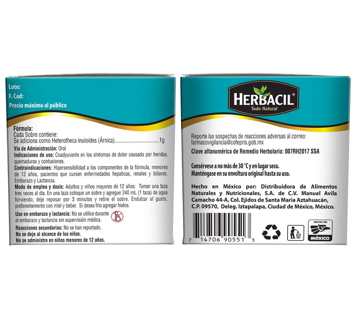 Herbacil Arnica Tea Bags, 25 count-714706905513-LR-355666-2-LR eShop