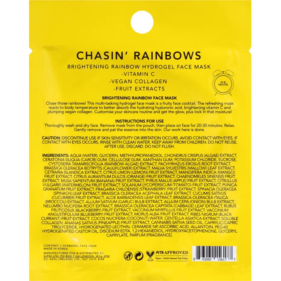 HOLLER AND GLOW Chasin' Rainbows Brightening Vitamin C Hydrogel Rainbow Face Mask-843060156177-LR-361456-4-LR eShop
