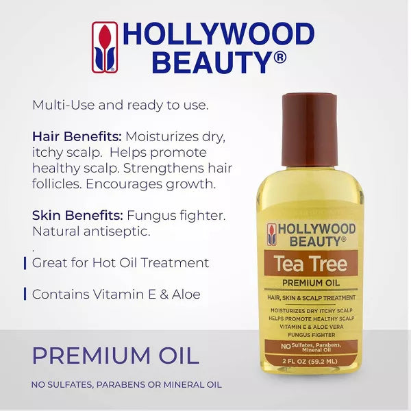 Hollywood Beauty Tea Tree Oil Skin and Scalp Treatment, 2 fl oz-045836005904-LR-265707-3-LR eShop