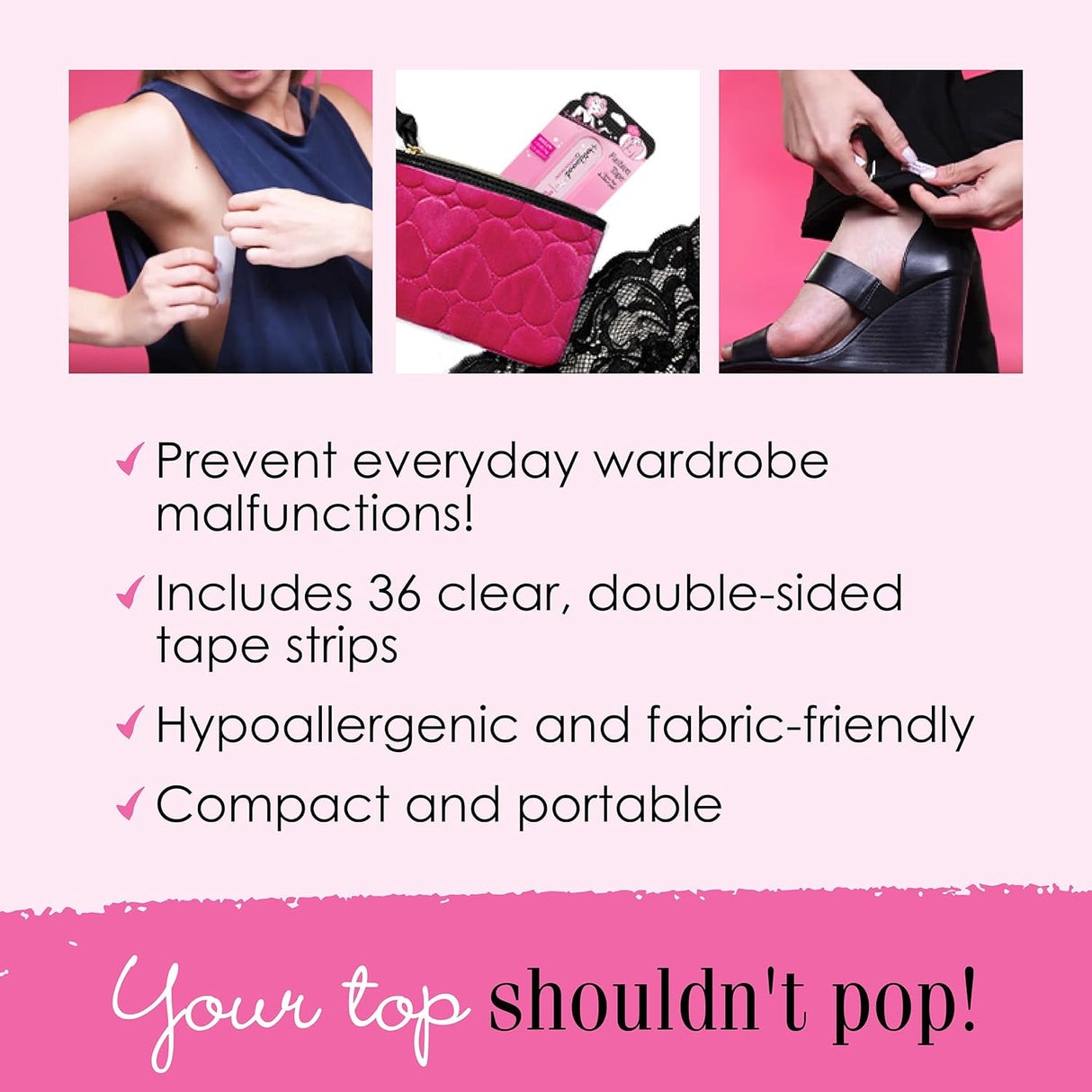 Hollywood Fashion Secrets Fashion Tape Strips, 36 count-816431004681-LR-307501-5-LR eShop