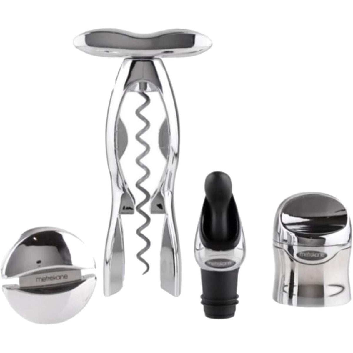 Houdini 4 Piece Wine Kit Bar Tool Set - Chrome-022578105314-LR-339253-2-LR eShop