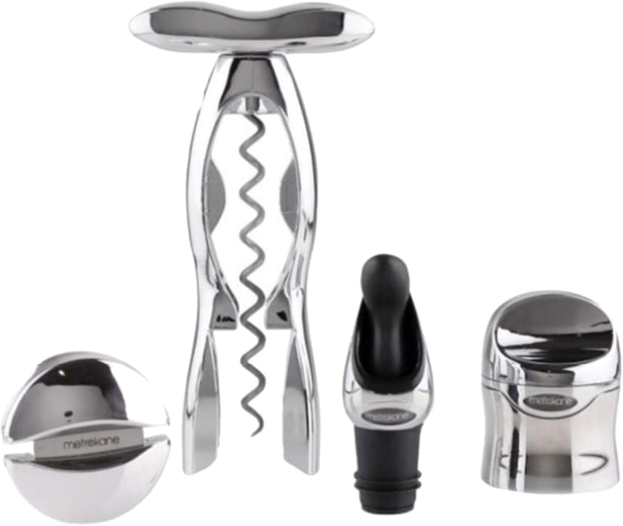 Houdini 4 Piece Wine Kit Bar Tool Set - Chrome-022578105314-LR-339253-2-LR eShop