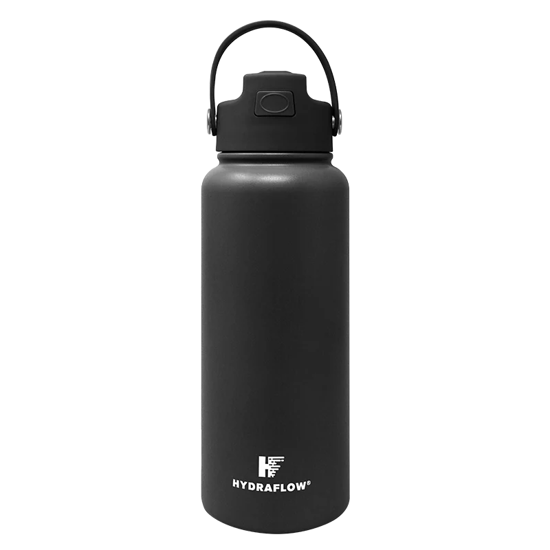 HYDRAFLOW Hybrid Bottle with Pop Up Straw, 34 oz - Black-840034218053-LR-356186-1-LR eShop