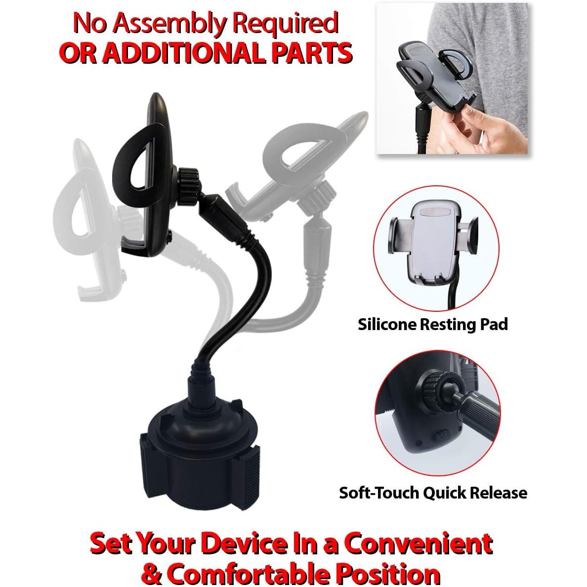 InvenTel Universal Cup Holder Phone Mount - Black-857401007721-LR-340937-5-LR eShop