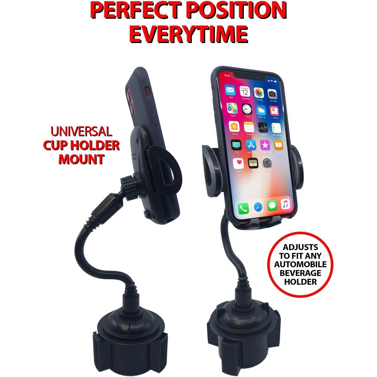InvenTel Universal Cup Holder Phone Mount - Black-857401007721-LR-340937-9-LR eShop